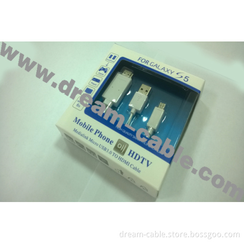 for Samsung Galaxy S5 Mhl Cable Compatible with Samsung S2/S3/ S4